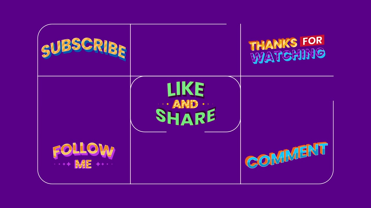 Animated Social Media Call to Action Overlay Graphics