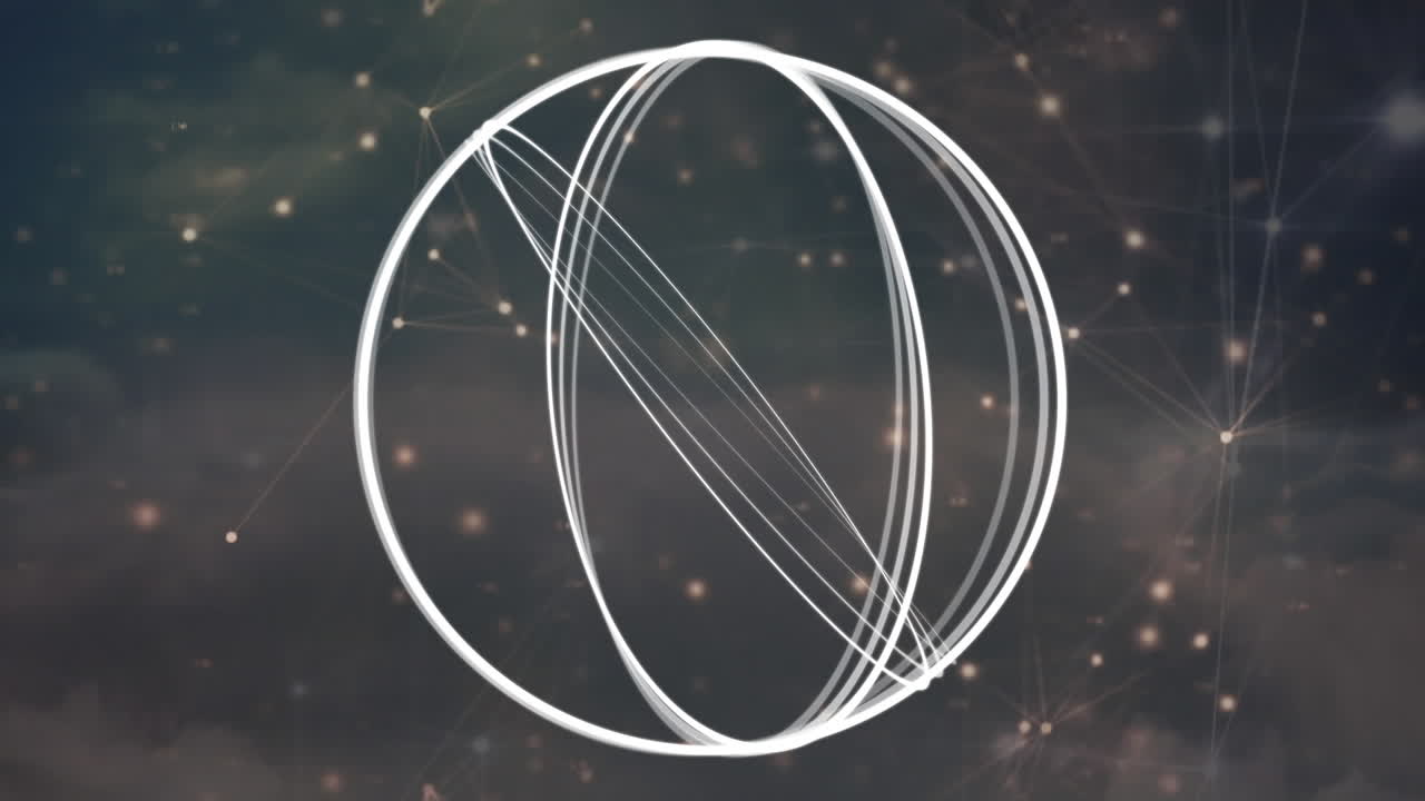 анимация сканирования областей через сеть соединений