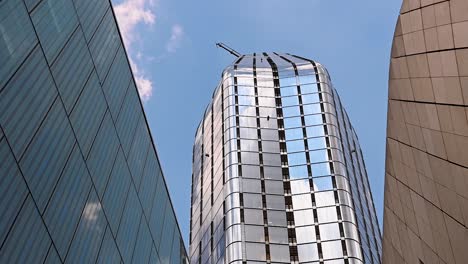 looking up towards one blackfriars, london, united kingdom