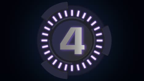 digital blue film countdown in futuristic style