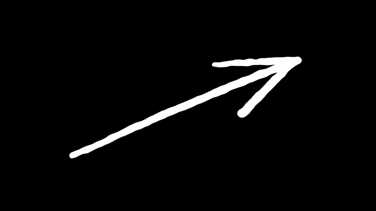 flecha, marca de comprobación y marca de cruz