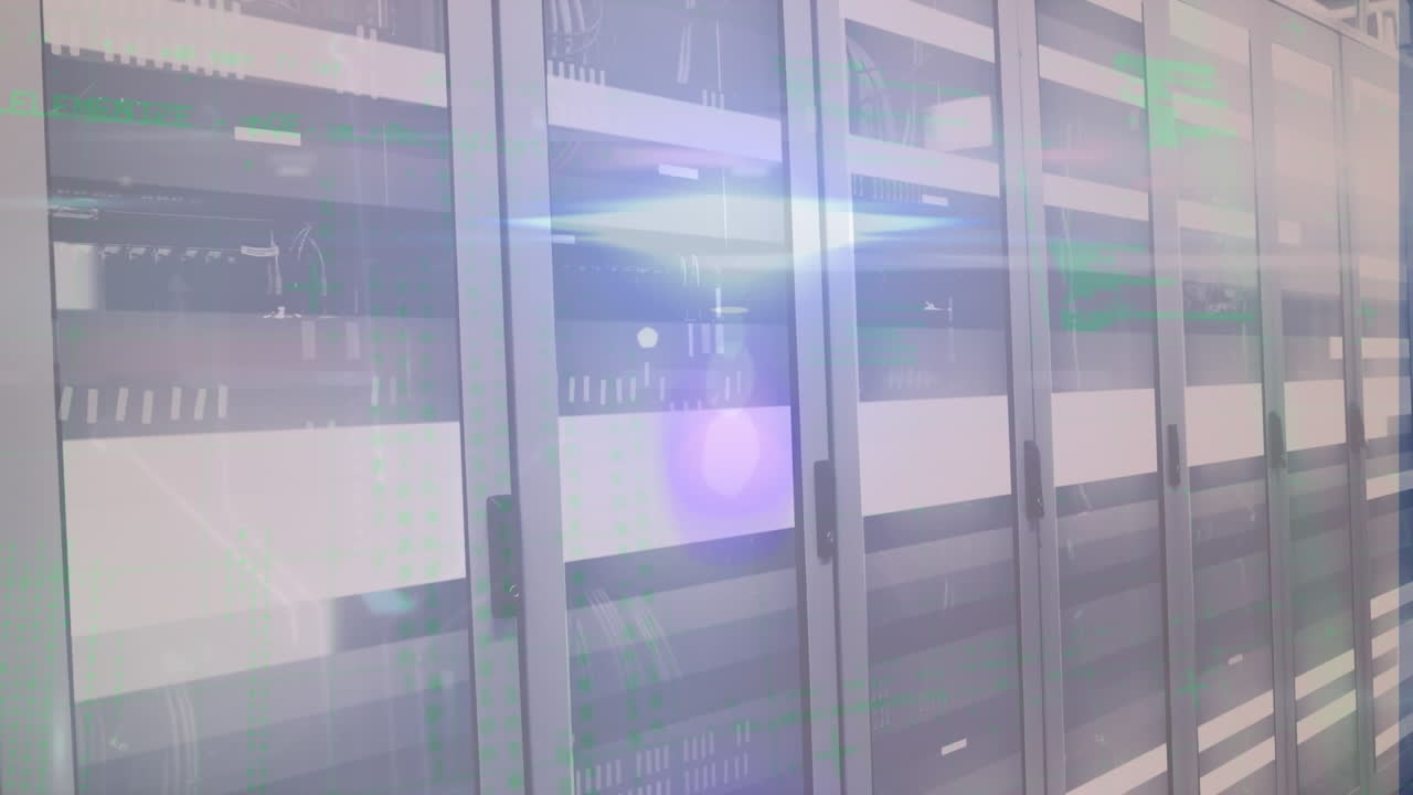 서버 방 위의  ⁇  선의 애니메이션