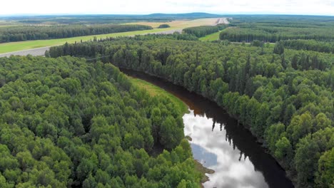 4k drone video of chena river lakes flood control project by u