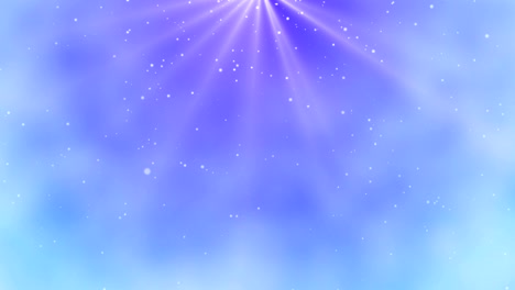 blue sky and sparkling stars abstract background. magical summer animation.