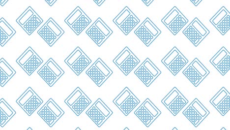 Animation of school items icons moving on white background