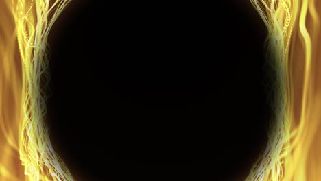 abstract frame magic golden particles green screen loop animation background.