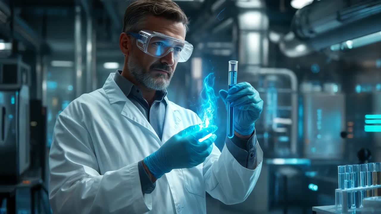 científico examinando un modelo 3d de un órgano en un entorno de laboratorio