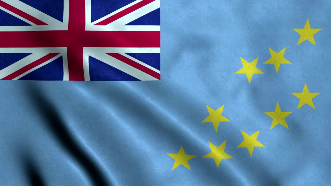 bandera de tuvalu con un bucle sin costuras de 4k