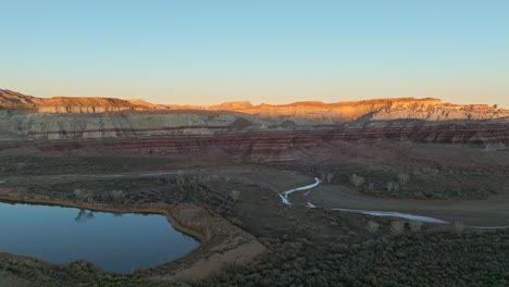 Drone-shot-of-painted-desert