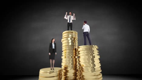 Composite-video-of-business-people-on-podium