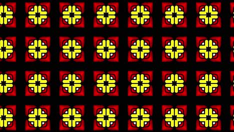 Japanese-anime-intro-yellow-pattern-tile-bricks-loop-animation