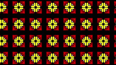 animación de bucle de ladrillos de azulejo de patrón amarillo de introducción de anime japonés