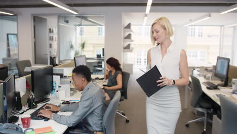 coworkers in a modern office