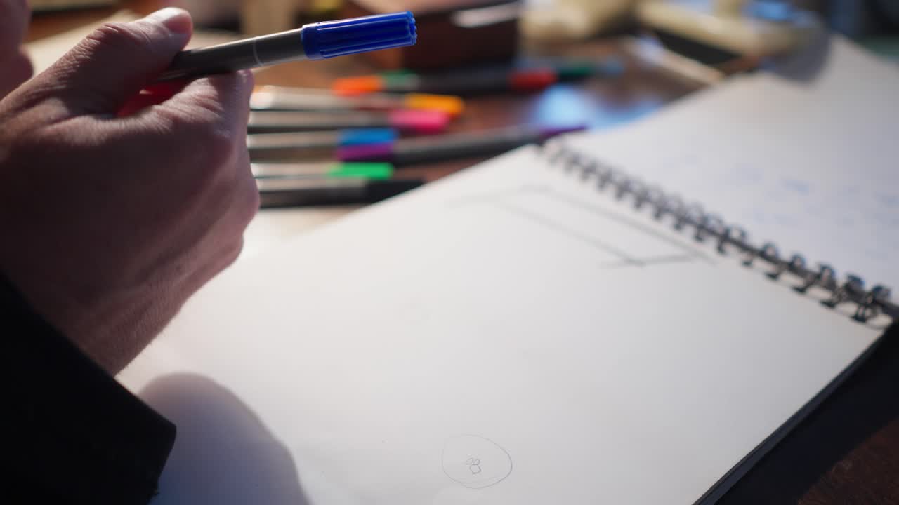 Desktop Creative uses multicolour pens to sketch design ideas on paper