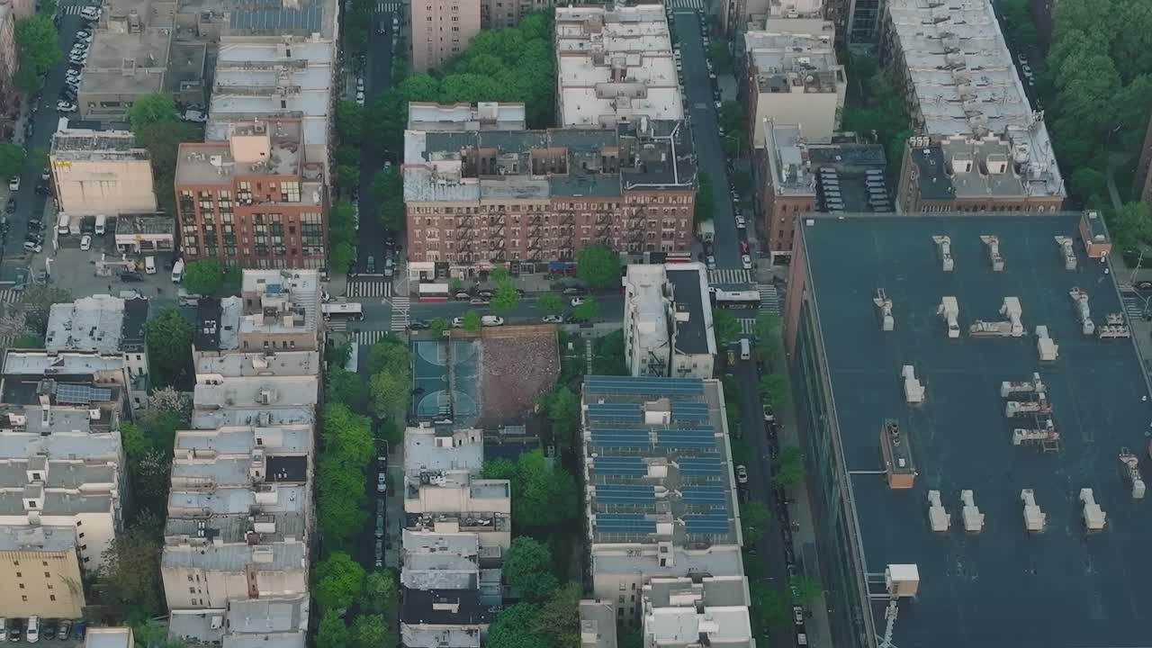 Wide NYC Skyline and Central Park Aerial Perspective