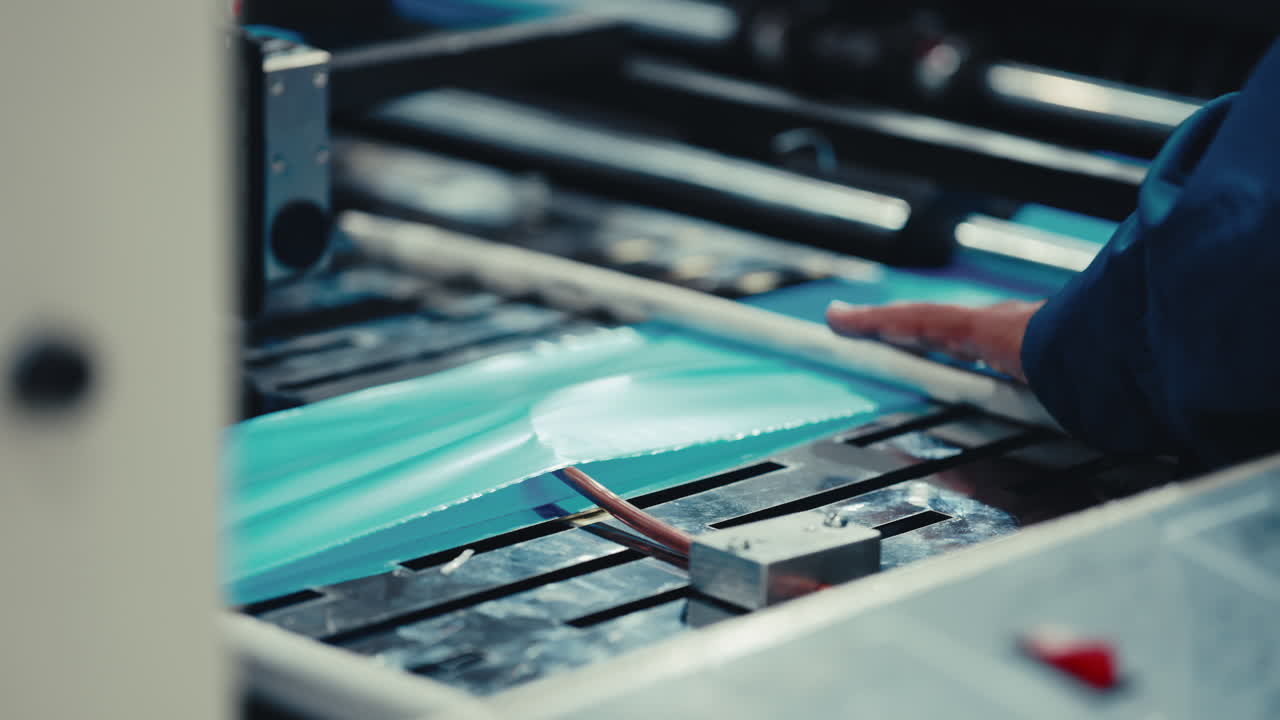 Printing machine in operation