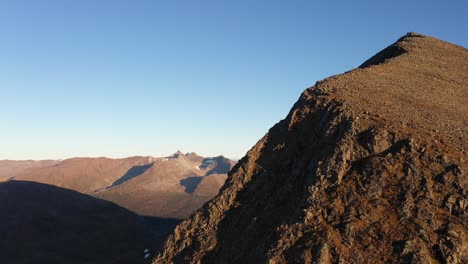 view of the lyngen alps from tromsdalstinden in norway