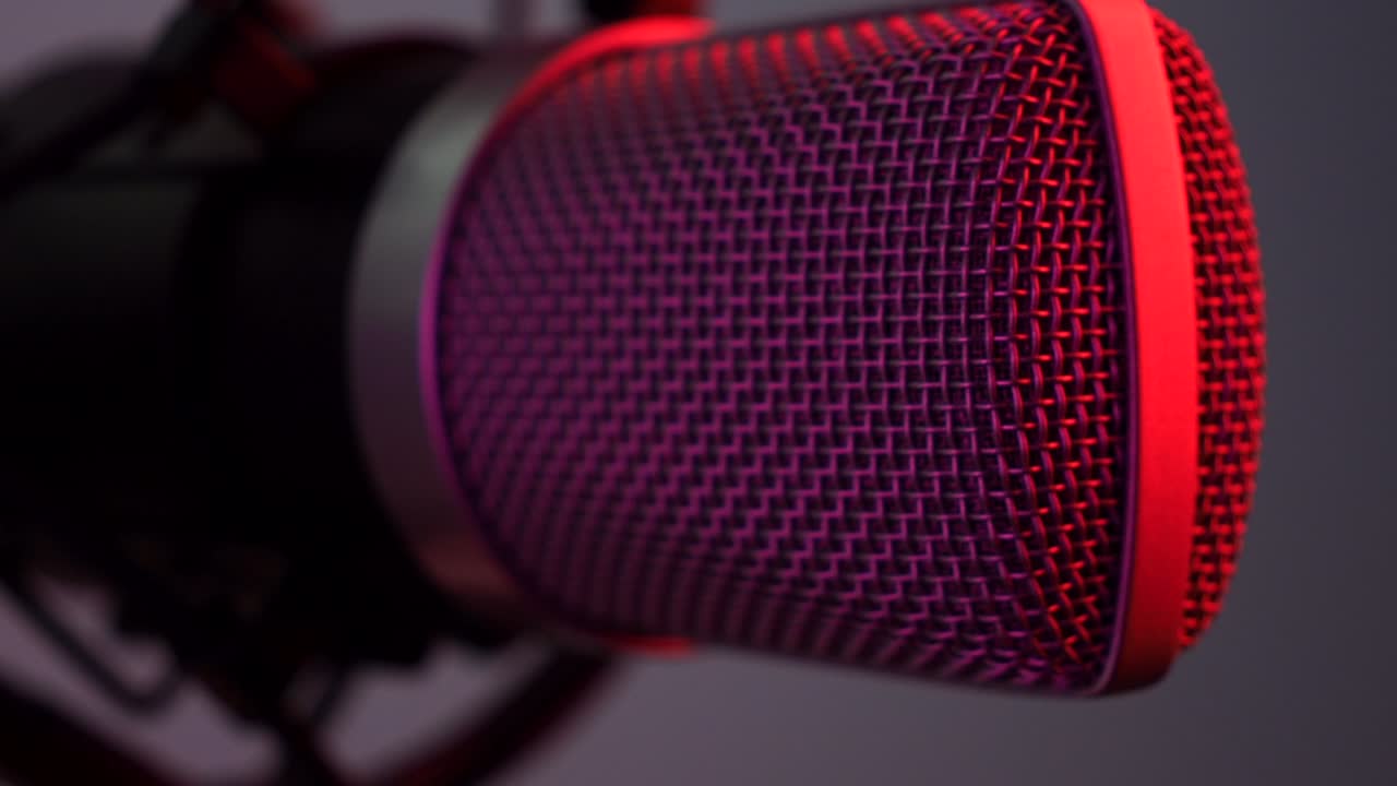 micrófono de estudio de cerca. micrófono para grabación de sonido