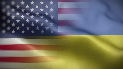 usa ukraine flag loop background 4k