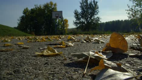 Abandoned-and-neglected-basketball-court