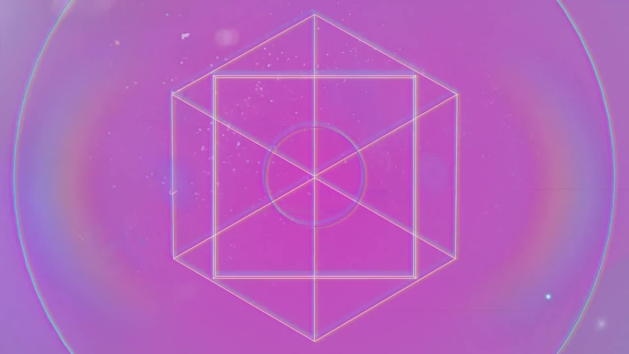 回転する幾何学的形状のアニメーション