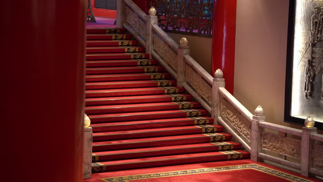 The Grand Hotel in Yuanshan Taipei, Taiwan Red Stairs