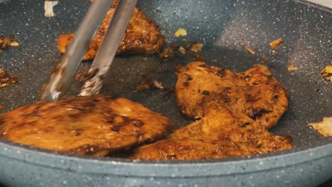 roasted chicken breast in closeup