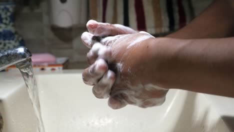 washing hands