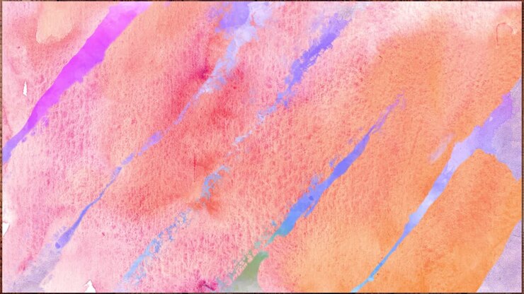 Abstract Watercolor Painting on Wooden Background