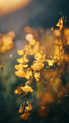 yellow flowers in the golden hour