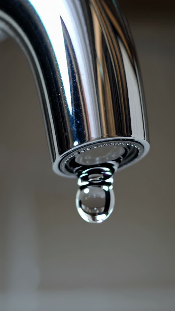 Close-up of a dripping faucet