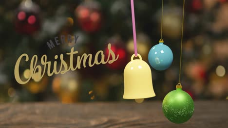 Animation-of-christmas-greetings-text-over-christmas-decorations