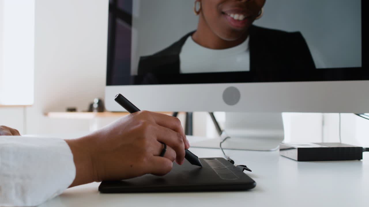 Photographer editing pictures