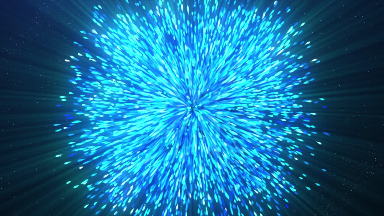 Blue Abstract Particle Burst
