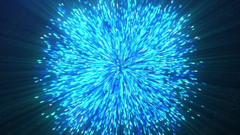 blue abstract particle burst