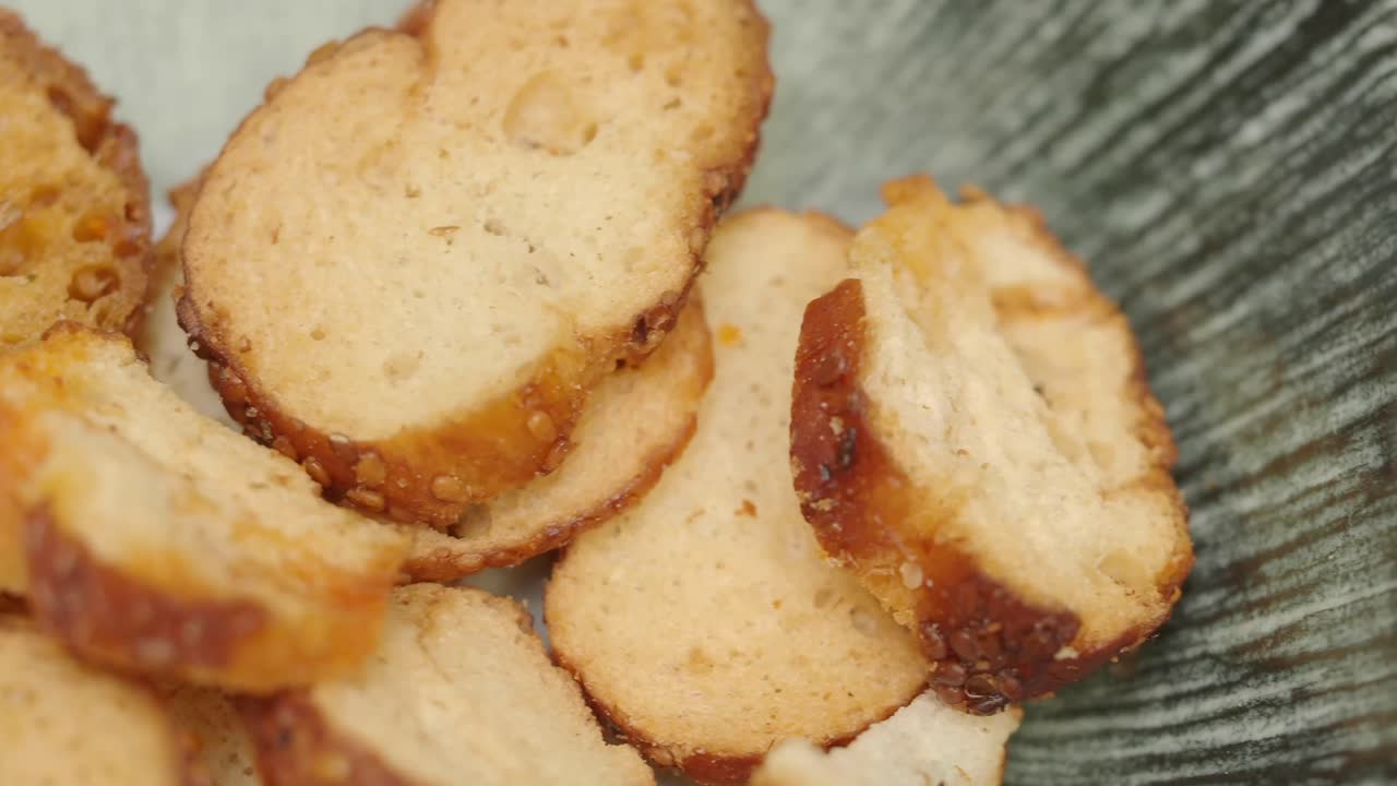 Pile of Crispy Croutons