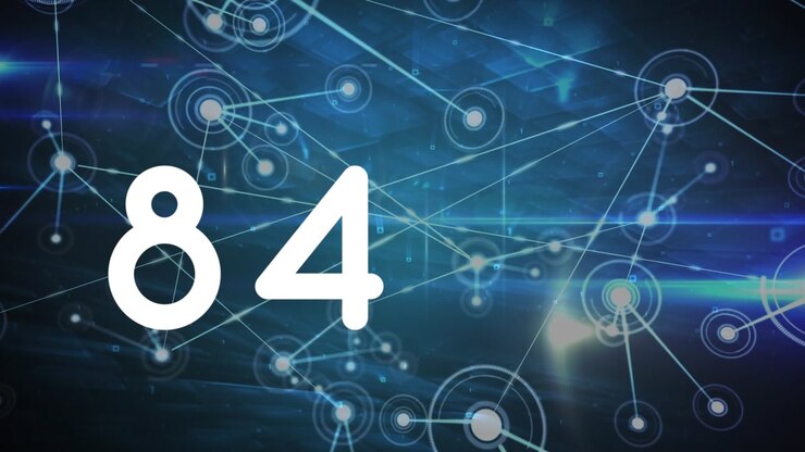 Animation of counting over connections on blue background
