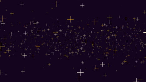 captivating celestial scene dark background with white and gold stars floating in air