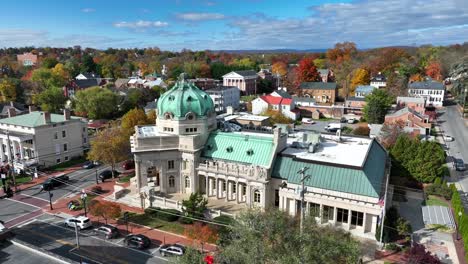 winchester, virginia library and downtown in autumn