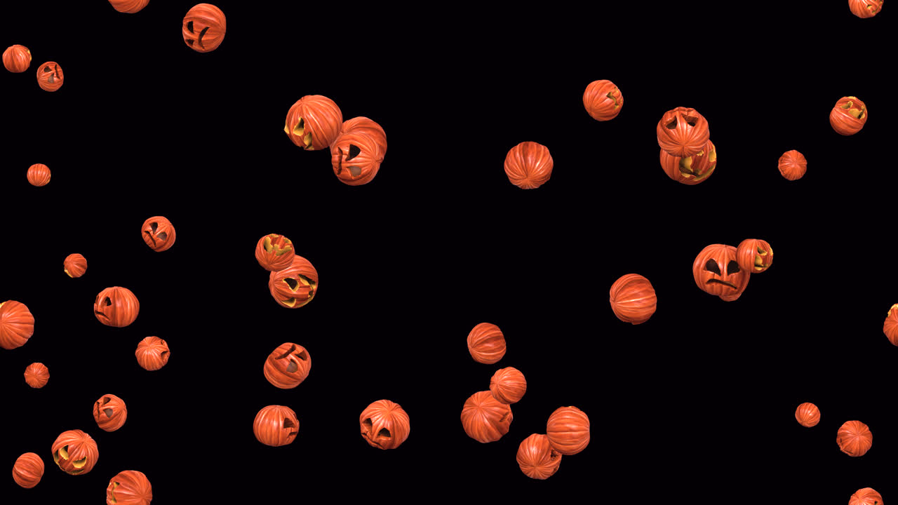 las calabazas de halloween rebotan con alfa.