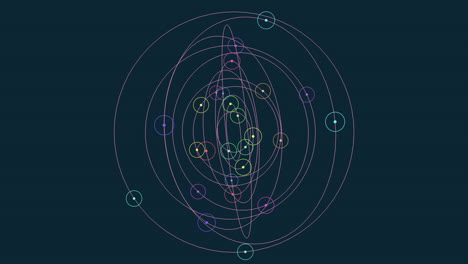 circular diagram colorful circles with varying dots, arranged clockwise