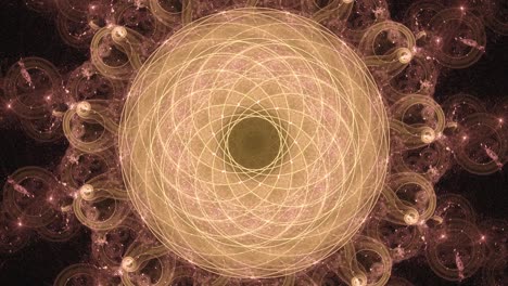 Convergencia-Geométrica-Abstracta-Del-Círculo-De-La-Línea-Sagrada---Espiritual,-Meditación,-Animación-En-Bucle-Sin-Fisuras