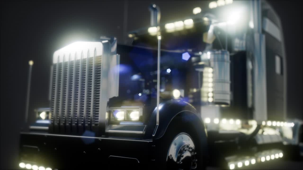 밝은 미국 트럭 트랙