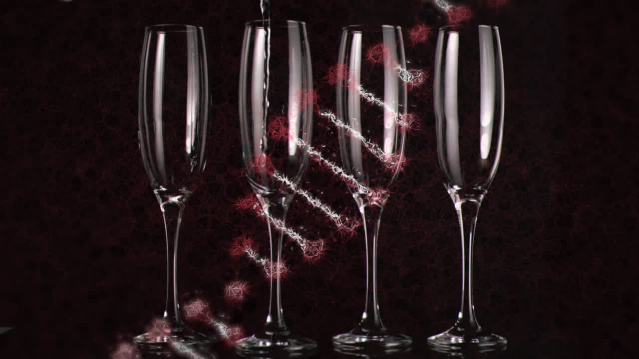 페인 컵 위에 dna 가닥의 애니메이션