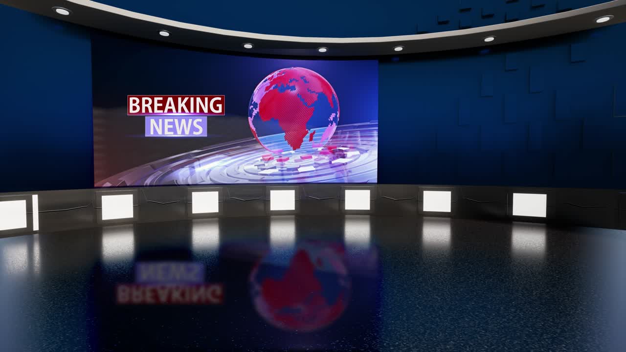 3d 가상 tv 스튜디오 뉴스, tv 쇼의 배경