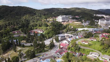 general landscape view of the brinchang district within the cameron highlands area of malaysia