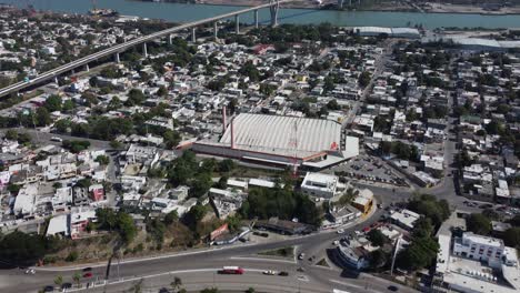 A-wide-footages-of-the-city-of-Tampico-from-above-by-drone,-Mexico