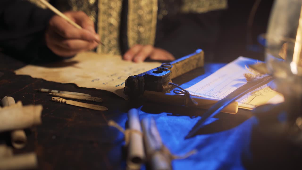 Historical video. Cinematic ancient times scene.