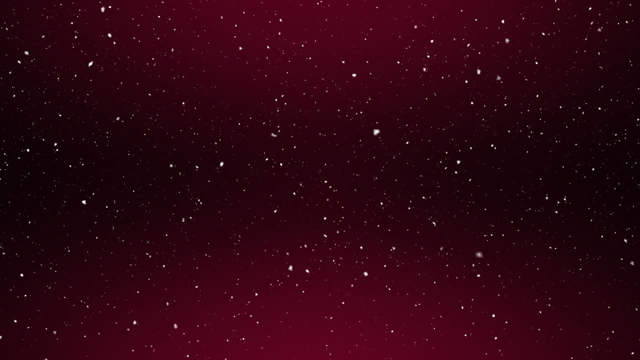 검은색 배경에 연기 구름 위에 눈이 떨어지는 애니메이션