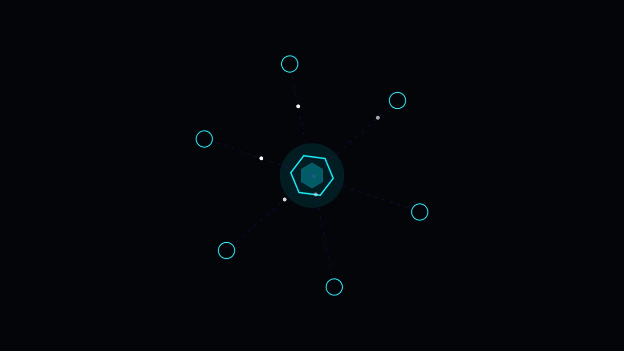Abstract Digital Hexagon Network Connection Animation